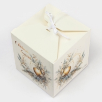 Новый год. Коробка складная, подарочная новогодняя "Игрушка" 14 х 14 х 14 см.