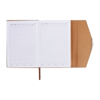 Органайзер на кольцах, А5, 140л, клетка, обл.кожзам, Стиль, коричневый Органайзер на кольцах, А5, 140л, клетка, обл.кожзам, Стиль, коричневый