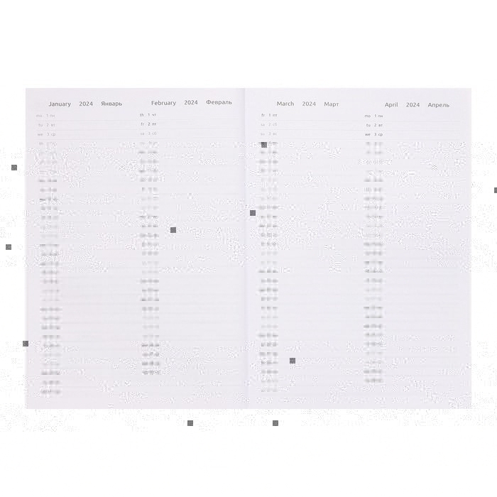 Ежедневник датированный 2024 A5 176 листов, deVENTE.Emblem, твёрдая обложка из искусственной кожи, ляссе, кремовый блок 70 г/м2, чёрный