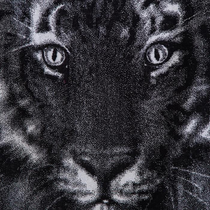 Полотенце махровое Этель ЧБ &laquo;Хищник&raquo; 50х90 см