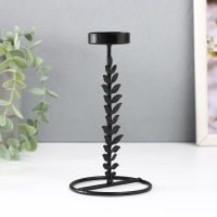 Подсвечник металл на 1 свечу "Веточка с листьями" d=4 см 8х8х13,5 см Подсвечник металл на 1 свечу "Веточка с листьями" d=4 см 8х8х13,5 см