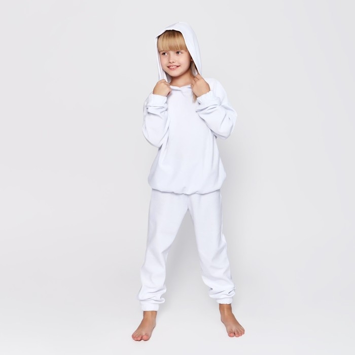 Комплект детский (худи, брюки) MINAKU: Casual Collection KIDS цвет белый, рост 104 Комплект детский (худи, брюки) MINAKU: Casual Collection KIDS цвет белый, рост 104