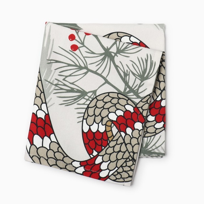 Новый год. Символ года. Змея. Полотенце кухонное: Новый год &laquo;Этель&raquo; Теплых пожеланий 40х70 см, 100% хл, саржа 190 г/м2