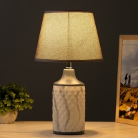Настольная лампа "Аннет" E14 40Вт бело-серый 23х23х41 см RISALUX Настольная лампа "Аннет" E14 40Вт бело-серый 23х23х41 см RISALUX