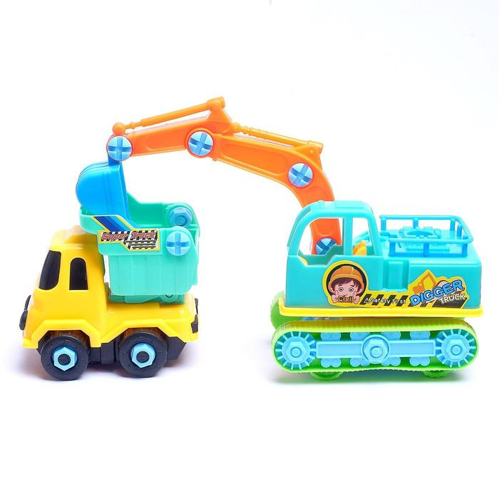 Конструктор винтовой &laquo;Экскаватор с грузовиком&raquo;