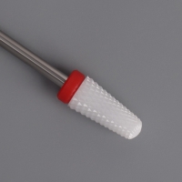 Фреза керамическая для маникюра «Конус», мелкая нарезка, 6 × 13 мм, в пластиковом футляре, цвет белый Фреза керамическая для маникюра «Конус», мелкая нарезка, 6 × 13 мм, в пластиковом футляре, цвет белый