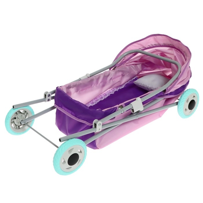 Коляска кукольная №1, цвет сиреневый Коляска кукольная №1, цвет сиреневый