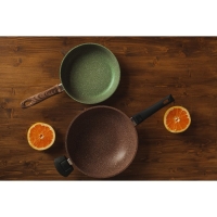 Сковорода WOK Доляна &laquo;Брауни&raquo;, d=28 см, съёмная ручка, антипригарное покрытие, индукция