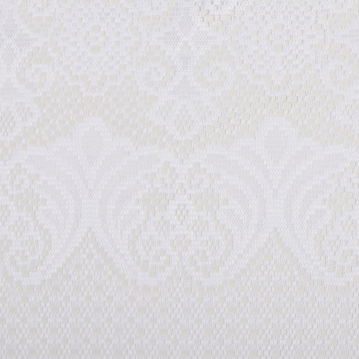 Тюль на кухню со шторной лентой, 285х165 см, цвет белый, 100% полиэстер