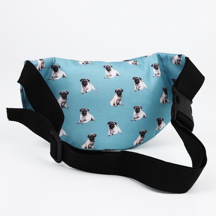 Поясная сумка на молнии, цвет голубой Поясная сумка на молнии, цвет голубой