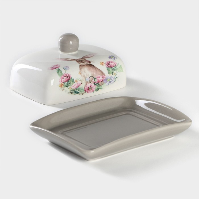 Маслёнка Доляна &laquo;Зайка&raquo;, 17&times;12&times;8,5 см