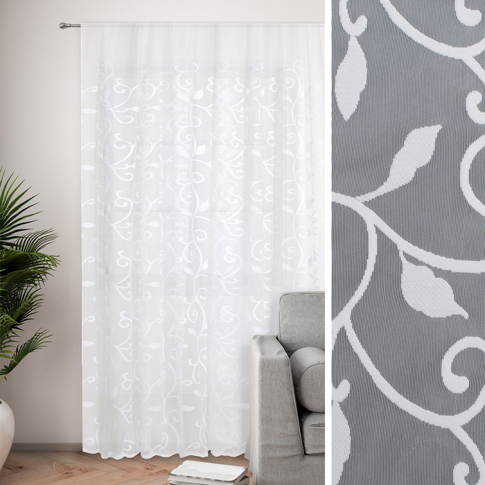 Тюль "Этель" Римини, 250х250 см с фестоном, 69 г/м&sup2;，100% п/э