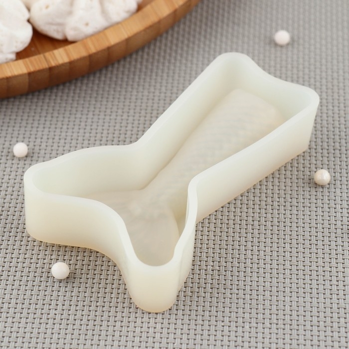 Молд для шоколада Доляна &laquo;Хвост русалки&raquo;, силикон, 9,5&times;5,5&times;2 см, цвет белый