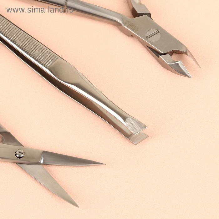 Набор маникюрный, 3 предмета, на блистере, цвет серебристый, SIS-42 Набор маникюрный, 3 предмета, на блистере, цвет серебристый, SIS-42