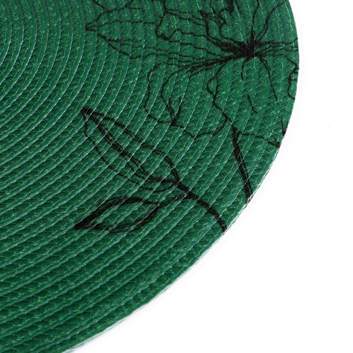 Салфетка сервировочная, плейсмат &laquo;Цветы&raquo;, d=38 см