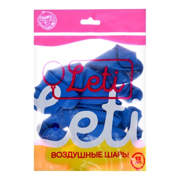 Воздушный шар латексный 12 Воздушный шар латексный 12", пастель, набор 12 шт., цвет синий