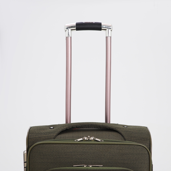 Чемодан средний 52 л (M), отдел на молнии, кодовый замок, с расширением, цвет хаки