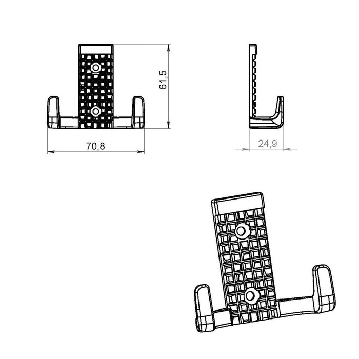 Крючок-вешалка ТУНДРА, №29, цвет хром, 1 шт. Крючок-вешалка ТУНДРА, №29, цвет хром, 1 шт.