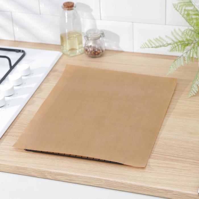 Набор тефлоновых ковриков, многоразовых, 2 шт, цвет чёрный, бежевый Набор тефлоновых ковриков, многоразовых, 2 шт, цвет чёрный, бежевый