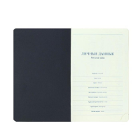 Ежедневник недатированный Western A5, 136 листов в линейку, кожзам, синий, синий срез, с резинкой, 2 ляссе, перфорированные уголки