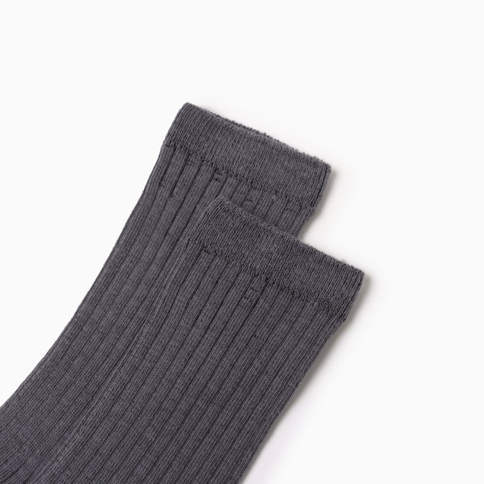 Гольфы детские 2 пары Крошка Я BASIC LINE, 8-10 см, серый/ белый