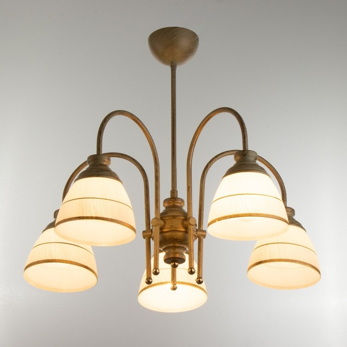 Люстра "Дэфия" 5хЕ27 40Вт золото 57х57х40 см BayerLux