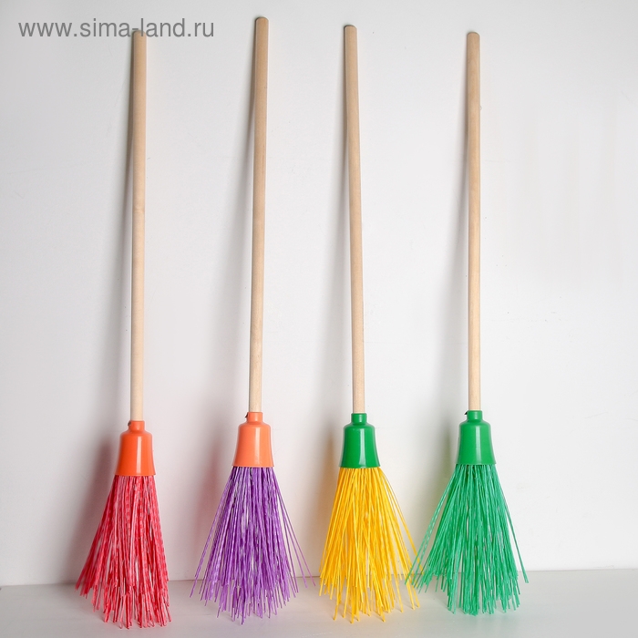 Метла полипропиленовая &laquo;Малыш&raquo;, с черенком, малая, 95 см, цвет МИКС