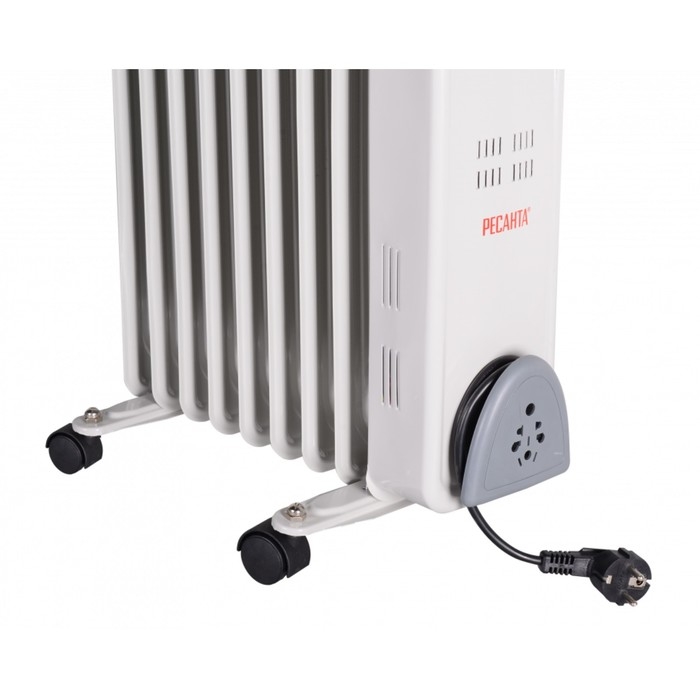 Масляный обогреватель Масляный обогреватель "Ресанта" ОМ-9Н, 2000 Вт, 9 секций, 20 м², белый