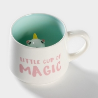 Кружка керамическая &laquo;Сюрприз. Единорог&raquo;, 350 мл, цвет белый