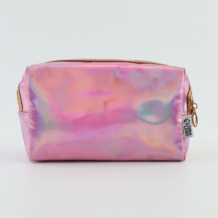 Пенал школьный &laquo;1 сентября: Lucky&raquo;, иск. кожа, 18 х 10 х 7 см, розовый цвет