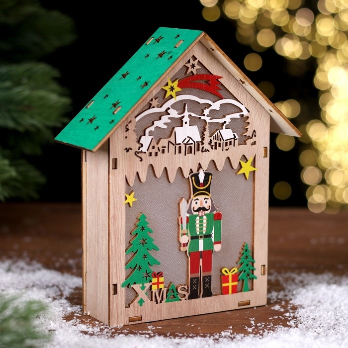 Новогодний декор с подсветкой «Щелкунчик» 15 × 5,5 × 18 см Новогодний декор с подсветкой «Щелкунчик» 15 × 5,5 × 18 см