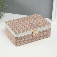 Шкатулка кожзам для украшений "Мозаика из плитки" зелёная 16,3х24х8,5 см Шкатулка кожзам для украшений "Мозаика из плитки" зелёная 16,3х24х8,5 см