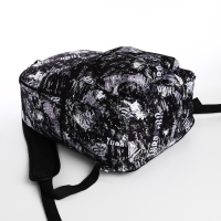 Рюкзак школьный из текстиля на молнии, 3 кармана, цвет чёрный Рюкзак школьный из текстиля на молнии, 3 кармана, цвет чёрный