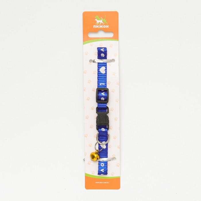 Ошейник Love, имитация нейлона, 30 х 1 см, микс цветов Ошейник Love, имитация нейлона, 30 х 1 см, микс цветов