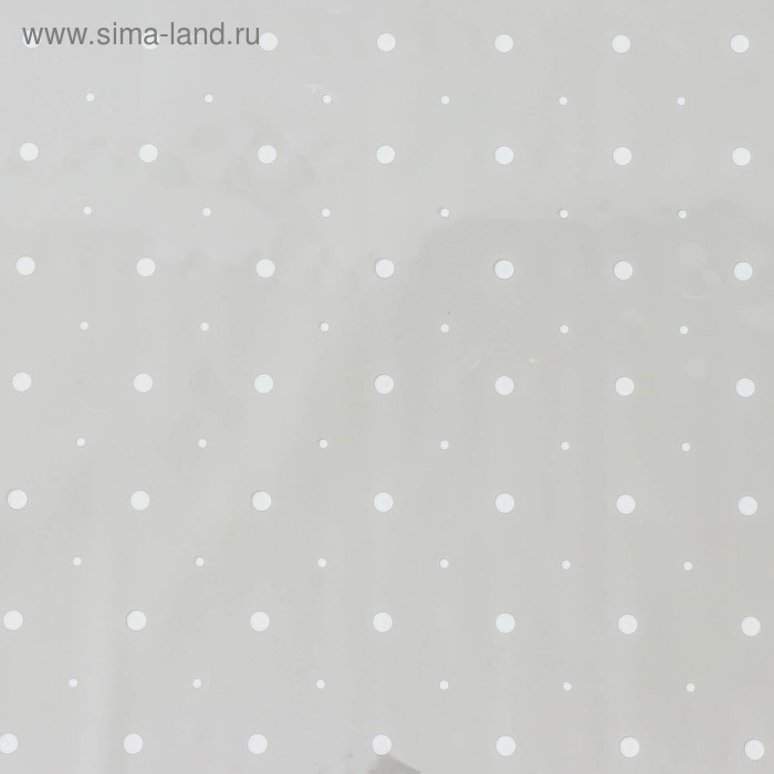 Пленка для цветов с белым рисунком "Горох", 0,7 х 7,6 м, 40 мкм, 200 г