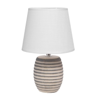 Настольная лампа "Алатея" Е14 40Вт бело-серый 17х17х28 см Настольная лампа "Алатея" Е14 40Вт бело-серый 17х17х28 см