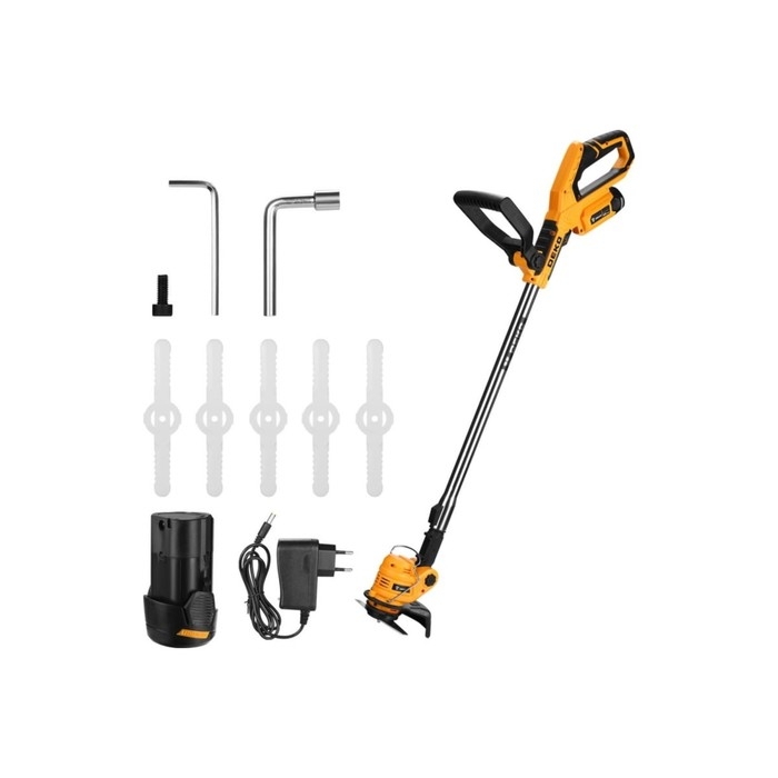 Триммер садовый DEKO DKTR12, аккумуляторный, 12 В, 2х2 Ач Триммер садовый DEKO DKTR12, аккумуляторный, 12 В, 2х2 Ач