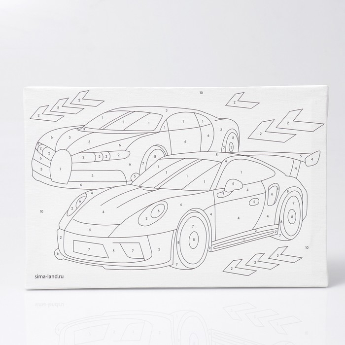 Картина по номерам для детей &laquo;Быстрые тачки&raquo;, 20 х 30 см