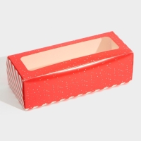 Коробка для кондитерских изделий с окном &laquo;С Новым годом!&raquo;, 26 х 10 х 8 см, Новый год