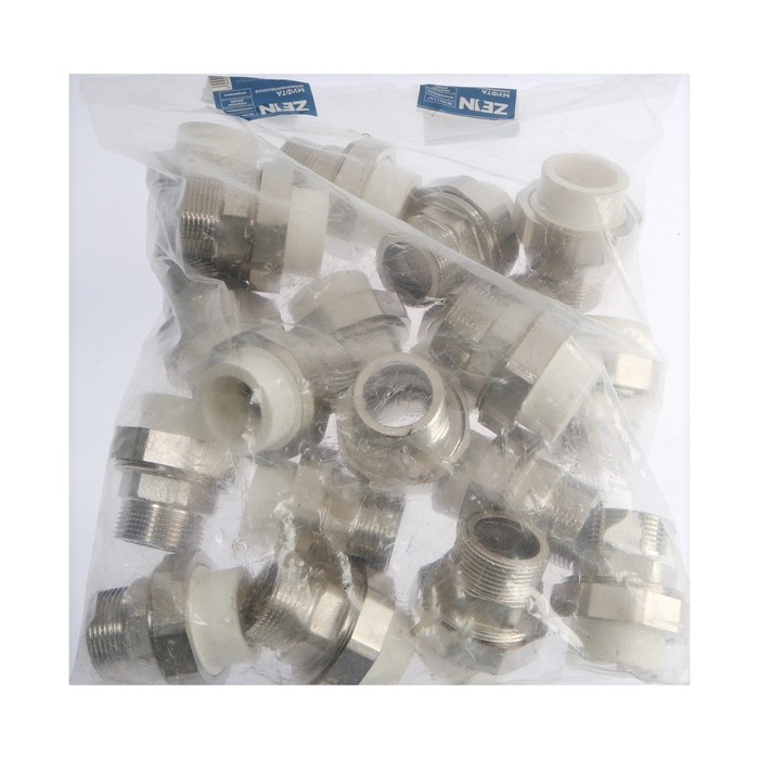 Муфта комбинированная ZEIN, полипропиленовая, американка, наружная резьба, d=32 мм х 1 1/4 Муфта комбинированная ZEIN, полипропиленовая, американка, наружная резьба, d=32 мм х 1 1/4"