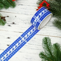 Новый год. Скотч с логотипом "ОлениЕлкиВязание 2" 48*45м 45мкм Новый год. Скотч с логотипом "ОлениЕлкиВязание 2" 48*45м 45мкм