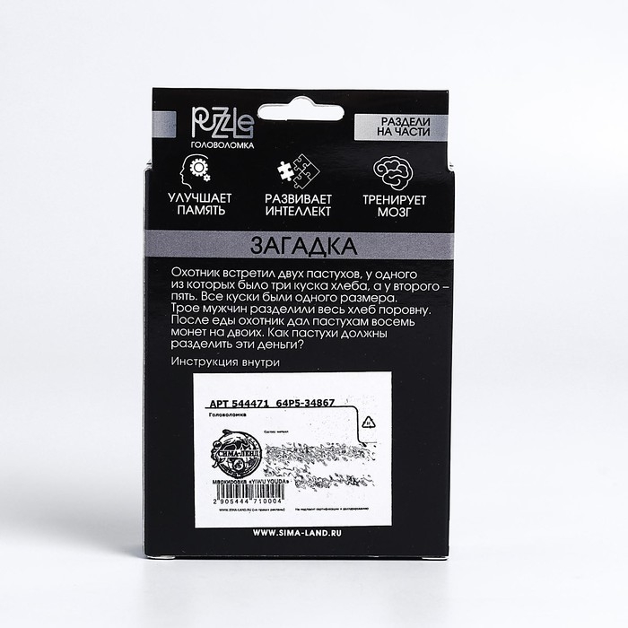 Головоломка Игры разума &laquo;Раздели на части&raquo; №12