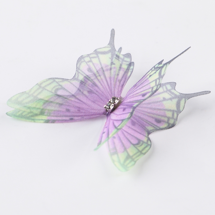 Декор для творчества &laquo;Бабочка хохлатка&raquo;, двухслойный, набор 12 шт., размер 1 шт. &mdash; 5 &times; 5 см