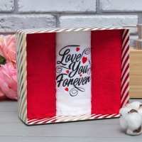 Набор полотенец &laquo;Love you forever&raquo; 30х60 см - 3шт