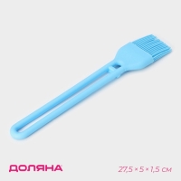 Кисть Доляна &laquo;Дуэт&raquo;, силикон, 27,5&times;5&times;1,5 см, цвет голубой