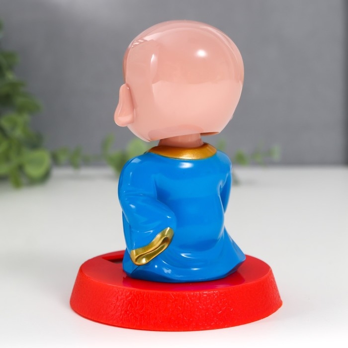 Маятник пластик от солнечной батареи "Будда с чётками" 8х8х9 см