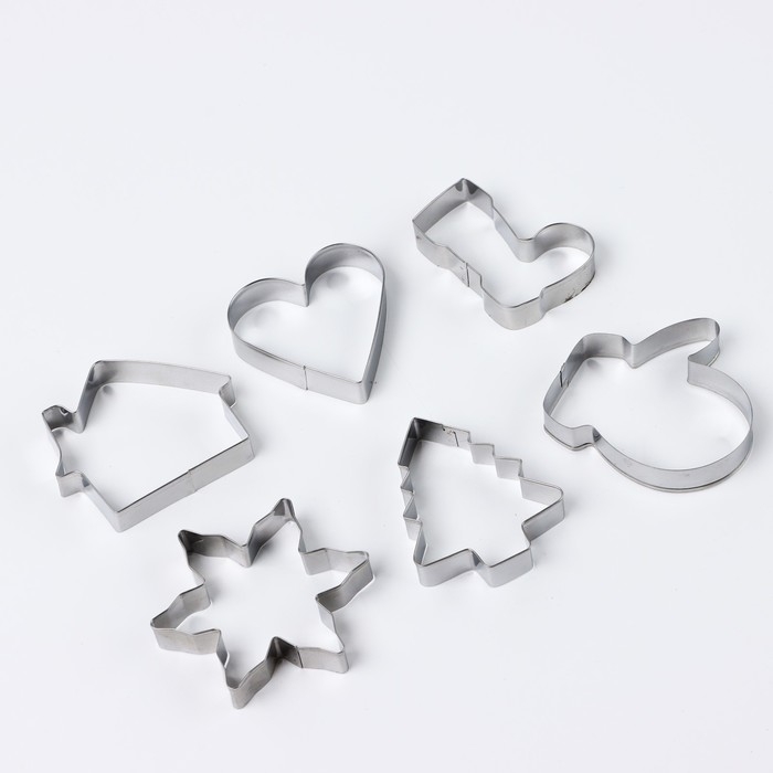 Новый год. Набор форм для печенья &laquo;Новогодний уют&raquo;, 6 шт