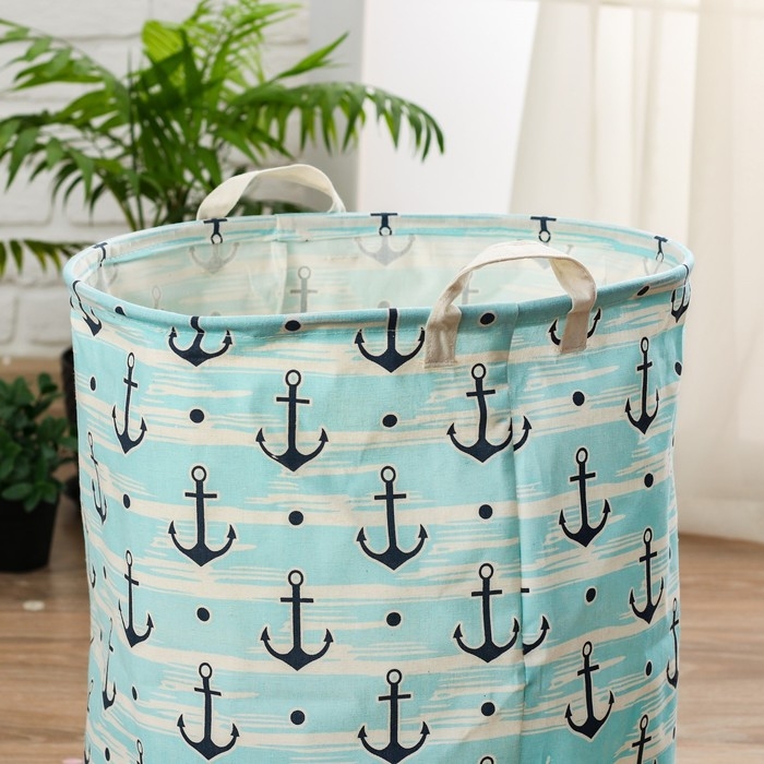 Корзина для игрушек «Якоря», 40 × 40 × 50 см Корзина для игрушек «Якоря», 40 × 40 × 50 см