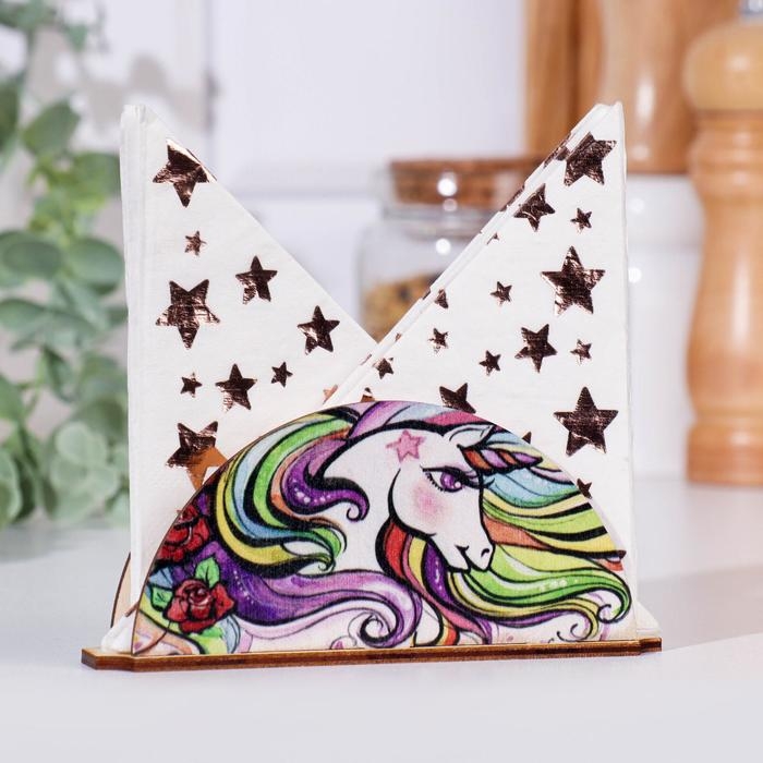 Салфетница "Единорог", 13,5&times;3,1&times;6 см