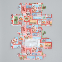 Коробка складная с двусторонним нанесением «Почта счастья», 16 х 10 х 10 см, Новый год Коробка складная с двусторонним нанесением «Почта счастья», 16 х 10 х 10 см, Новый год